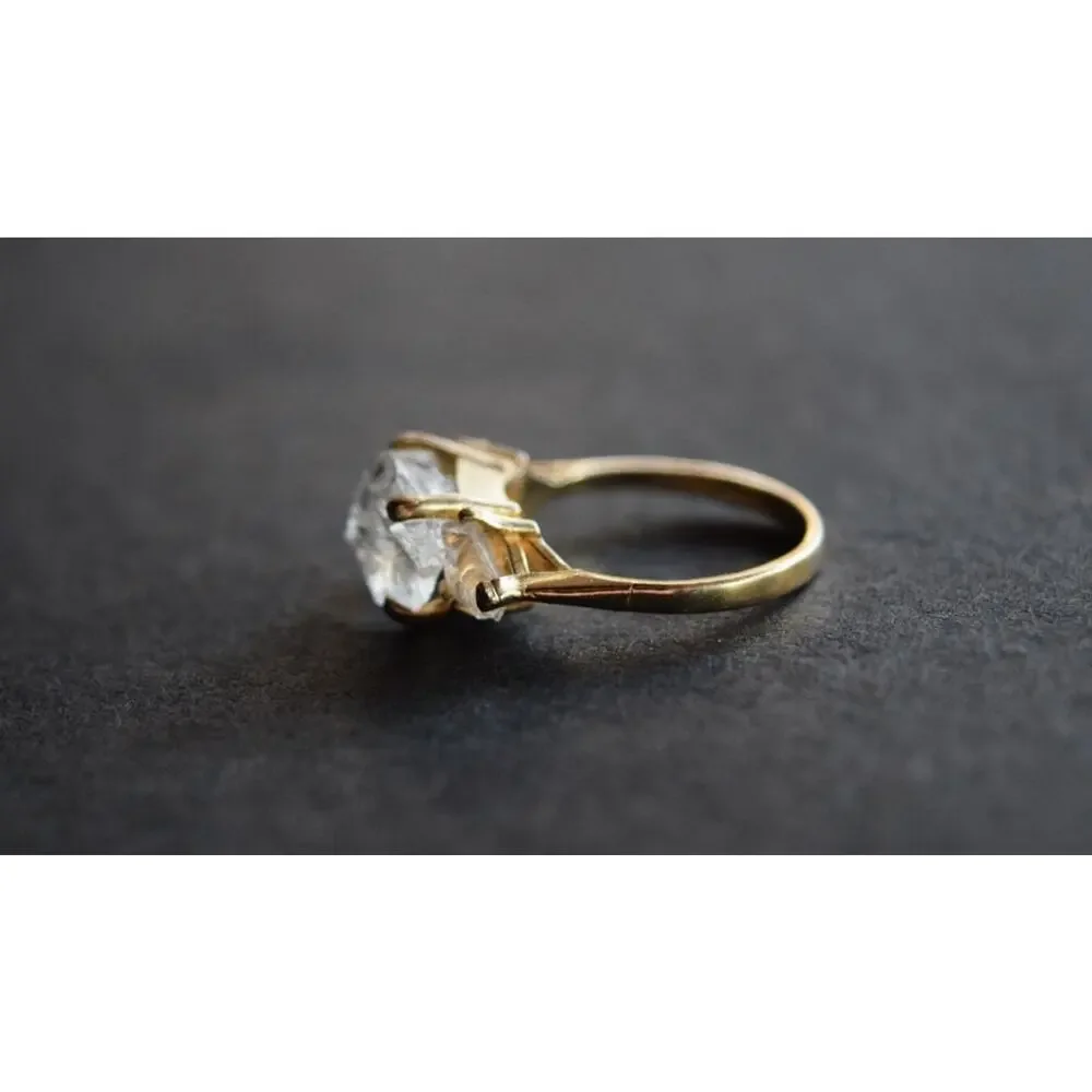 Lake county crystal engagement ring, raw stone jewelry, anniversary gift